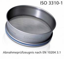 Test Sieve Ø200x50 mm acc. to ISO 3310-1 with Inspection Certificate  