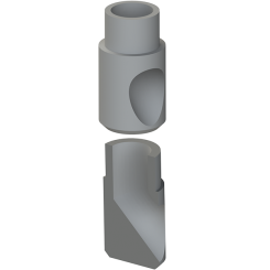 Round Peening Lance Head with Inner Deflector, one Outlet 